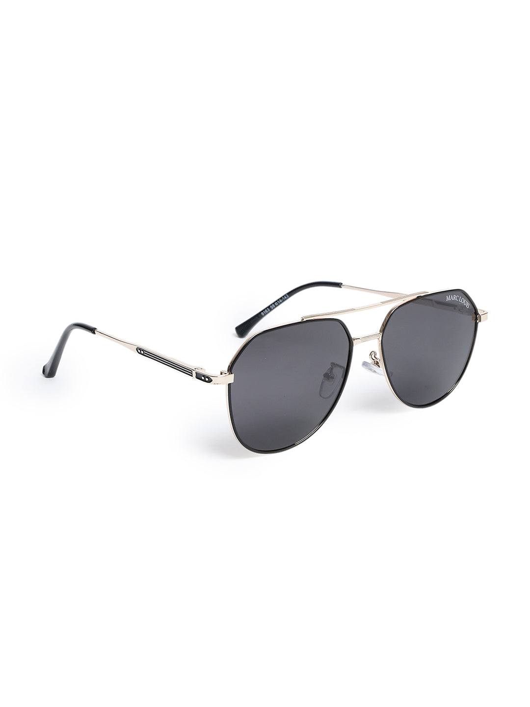 Unisex Polarised & UV Protected Sunglass MARC LOUIS 9163 GOLDEN BLACK GREY SG