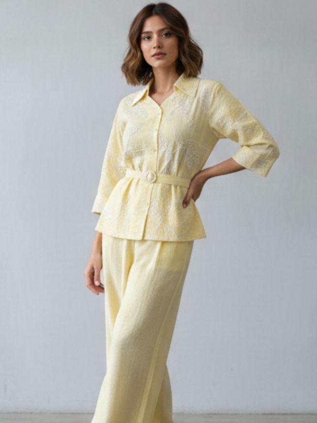 Elegant Printed Co-Ord Set with Tailored Silhouette