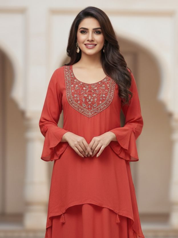 Rust orange plazoo co-ord set