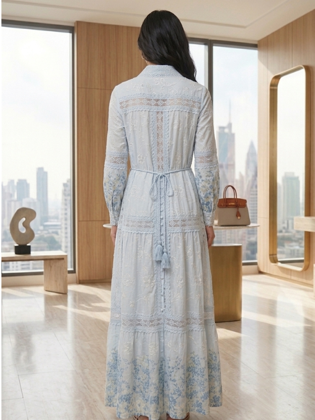 Whispering Bloom Lace Maxi Dress