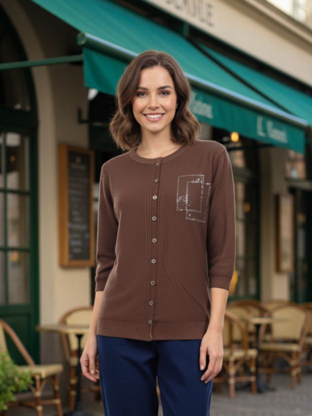 Elegant Button-Down Knit Top