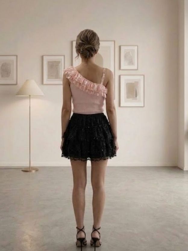 Velvet Charm Ruched Mini Skirt