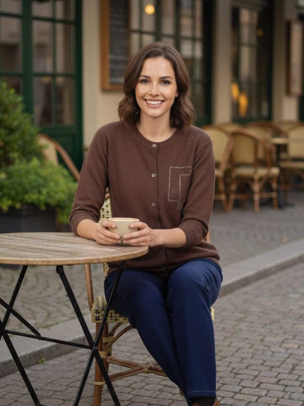 Elegant Button-Down Knit Top