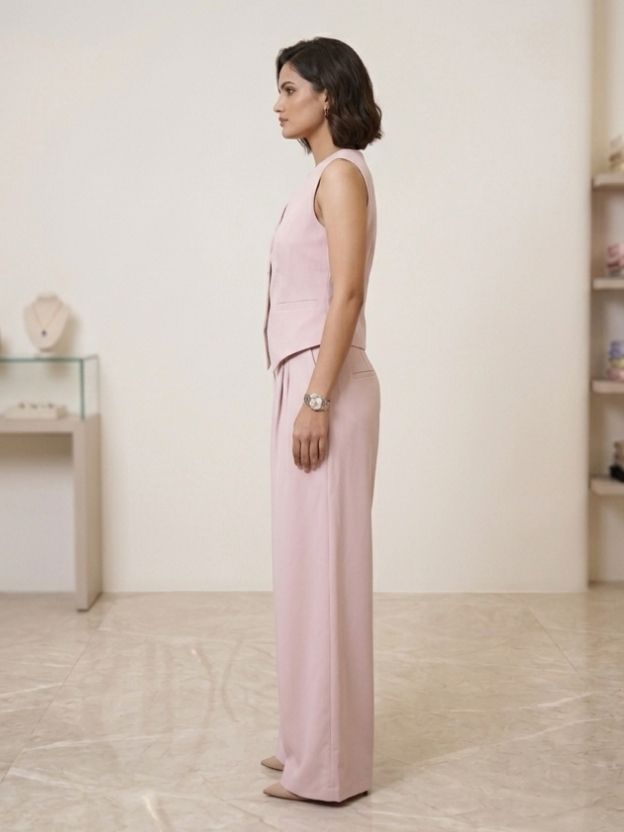 Blush Luxe Waistcoat Co-Ord Set