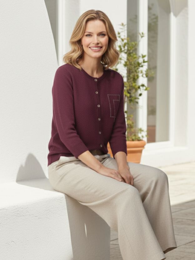 Elegant Button-Down Knit Top