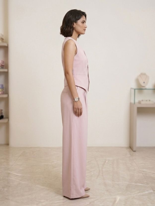 Blush Luxe Waistcoat Co-Ord Set