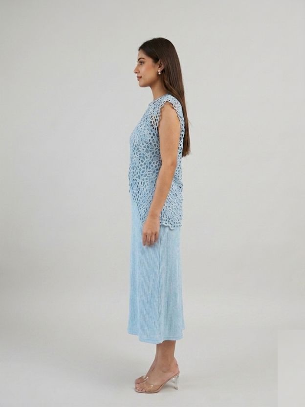 Ethereal Layered Midi Dress