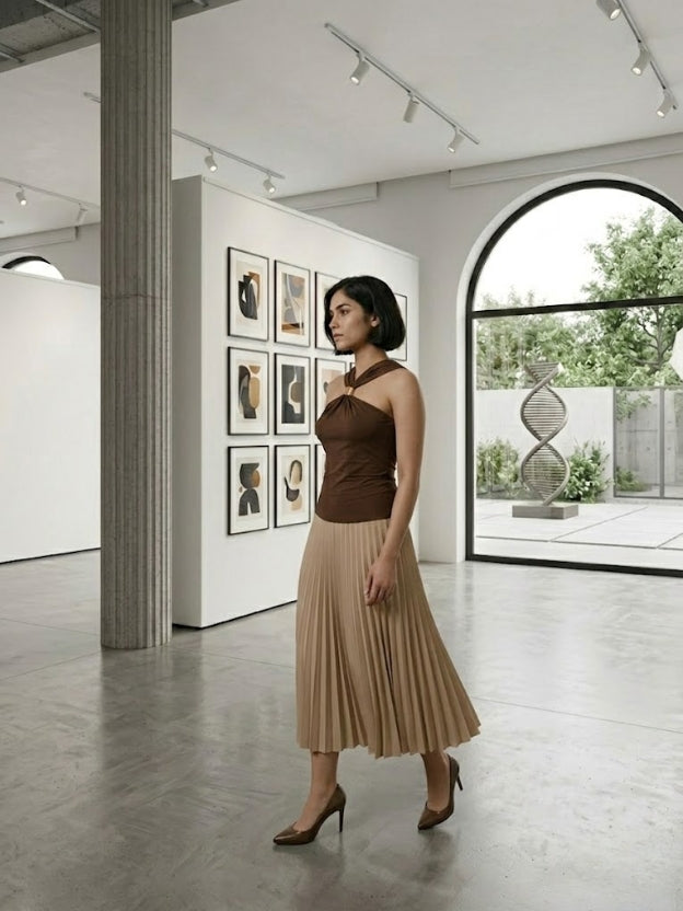Elegant Twist-Neck Statement Top