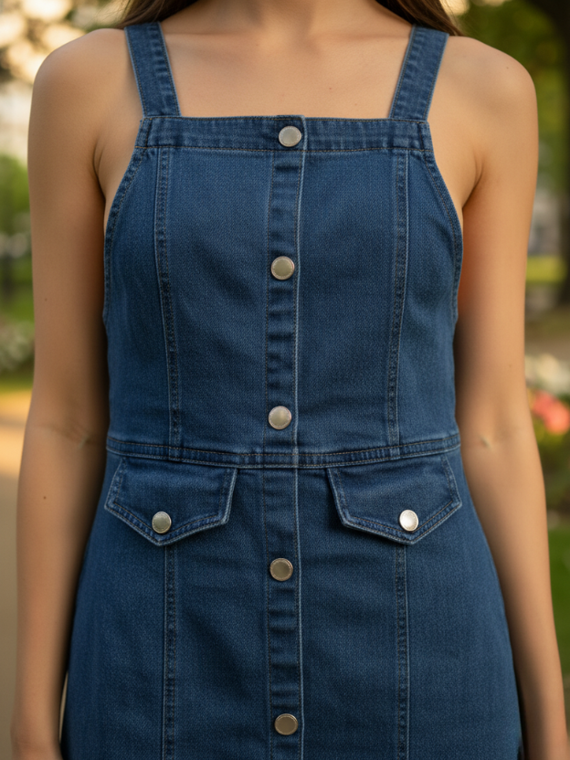 The Effortless Chic Denim A-Line Dress