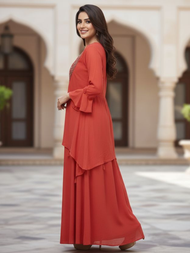 Rust orange plazoo co-ord set