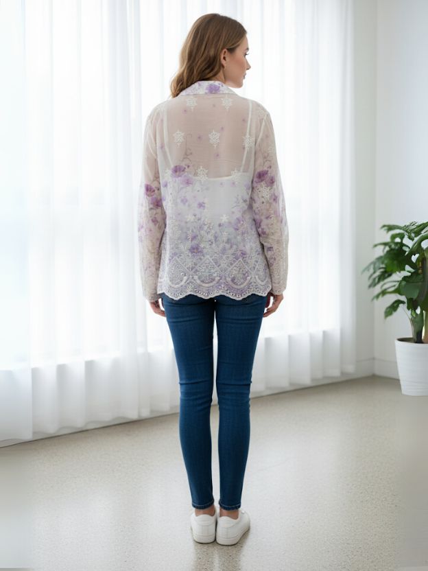 Slightly sheer off-white