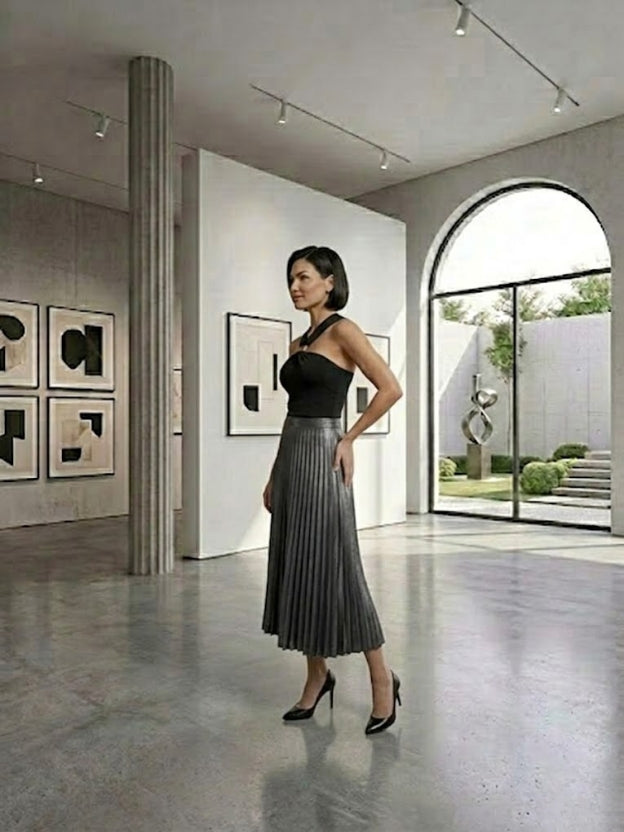 Elegant Twist-Neck Statement Top