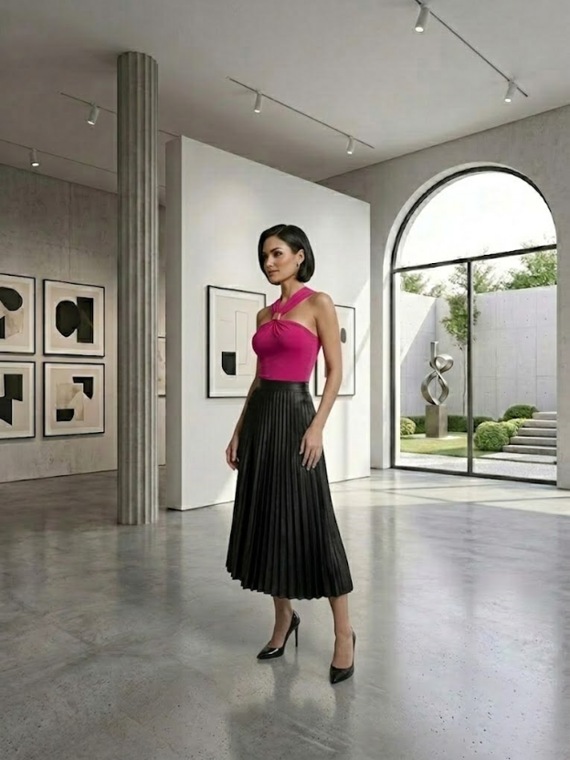Elegant Twist-Neck Statement Top