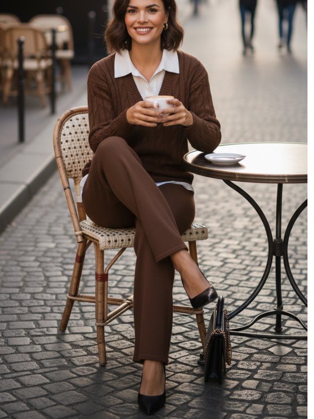 Autumn Chic Sweater & Trouser Set