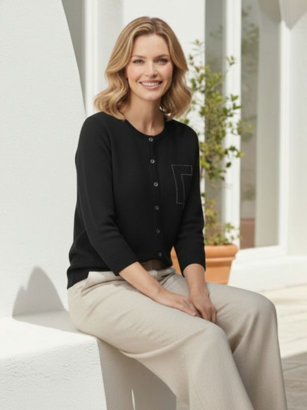 Elegant Button-Down Knit Top