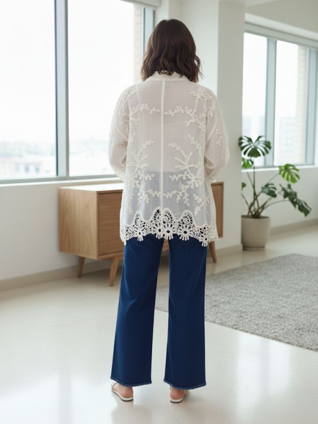 Women's White Broderie Anglaise
