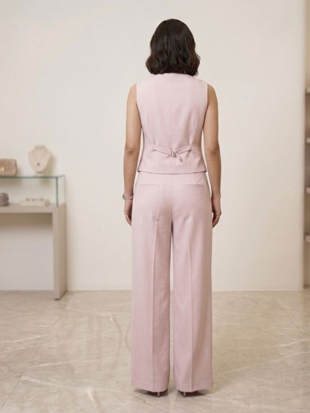 Blush Luxe Waistcoat Co-Ord Set