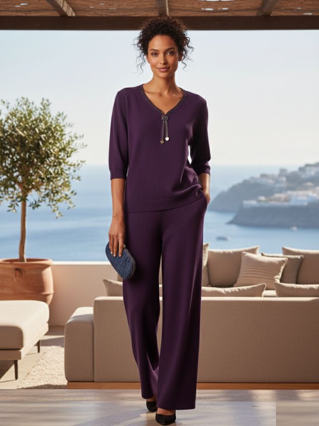 Plum Knit Co-ord Set