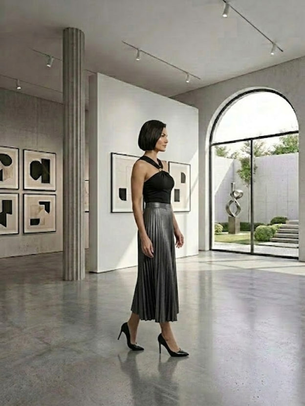 Elegant Twist-Neck Statement Top