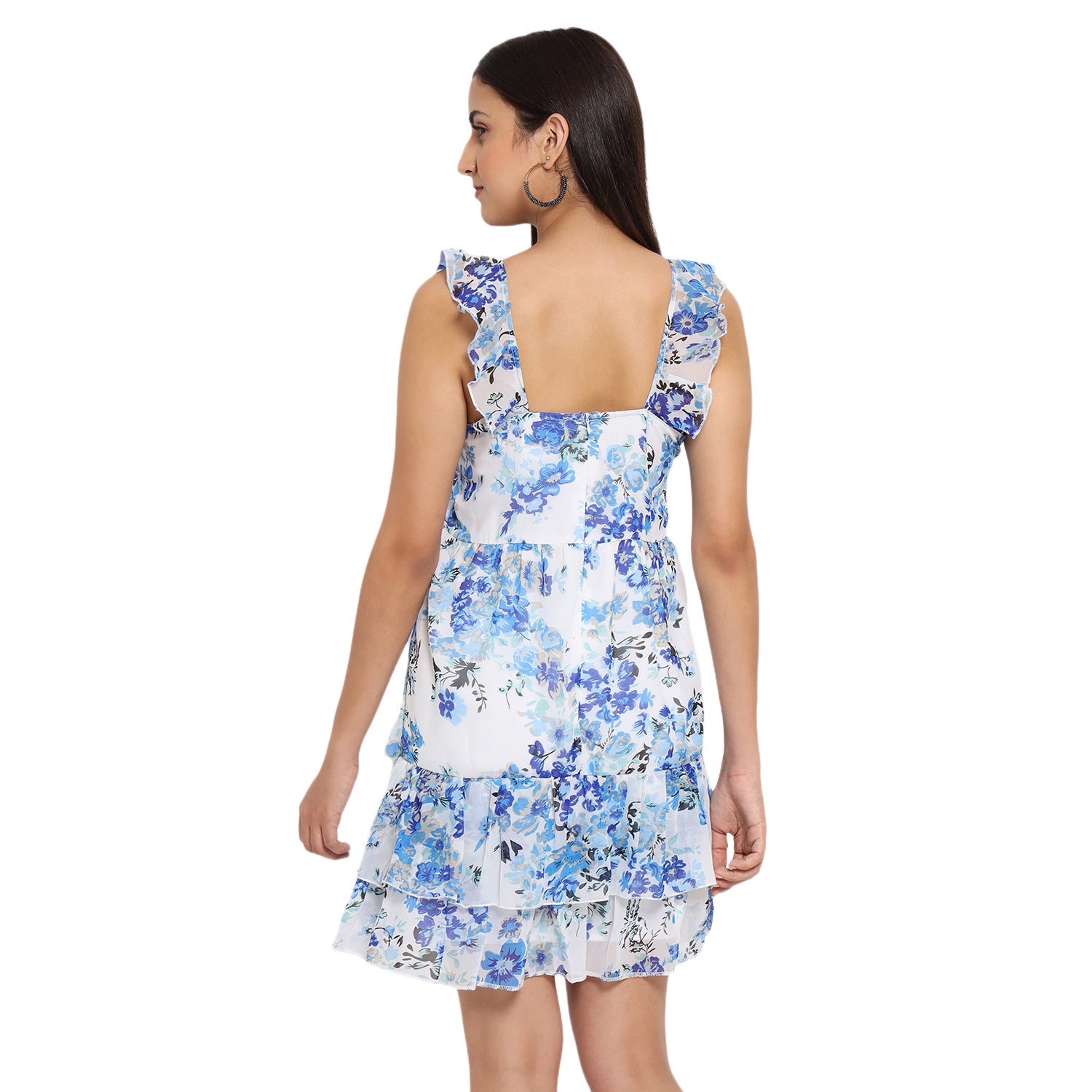 Floral Print Georgette Dress