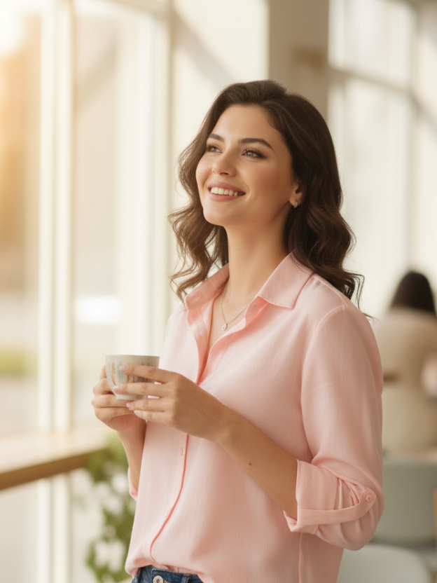 Classic Brown Button-Down Shirt