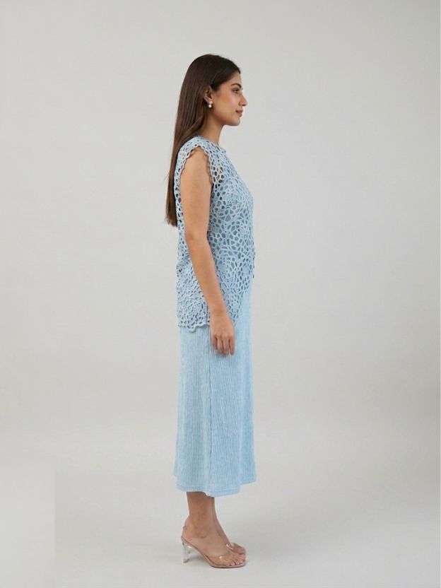 Ethereal Layered Midi Dress
