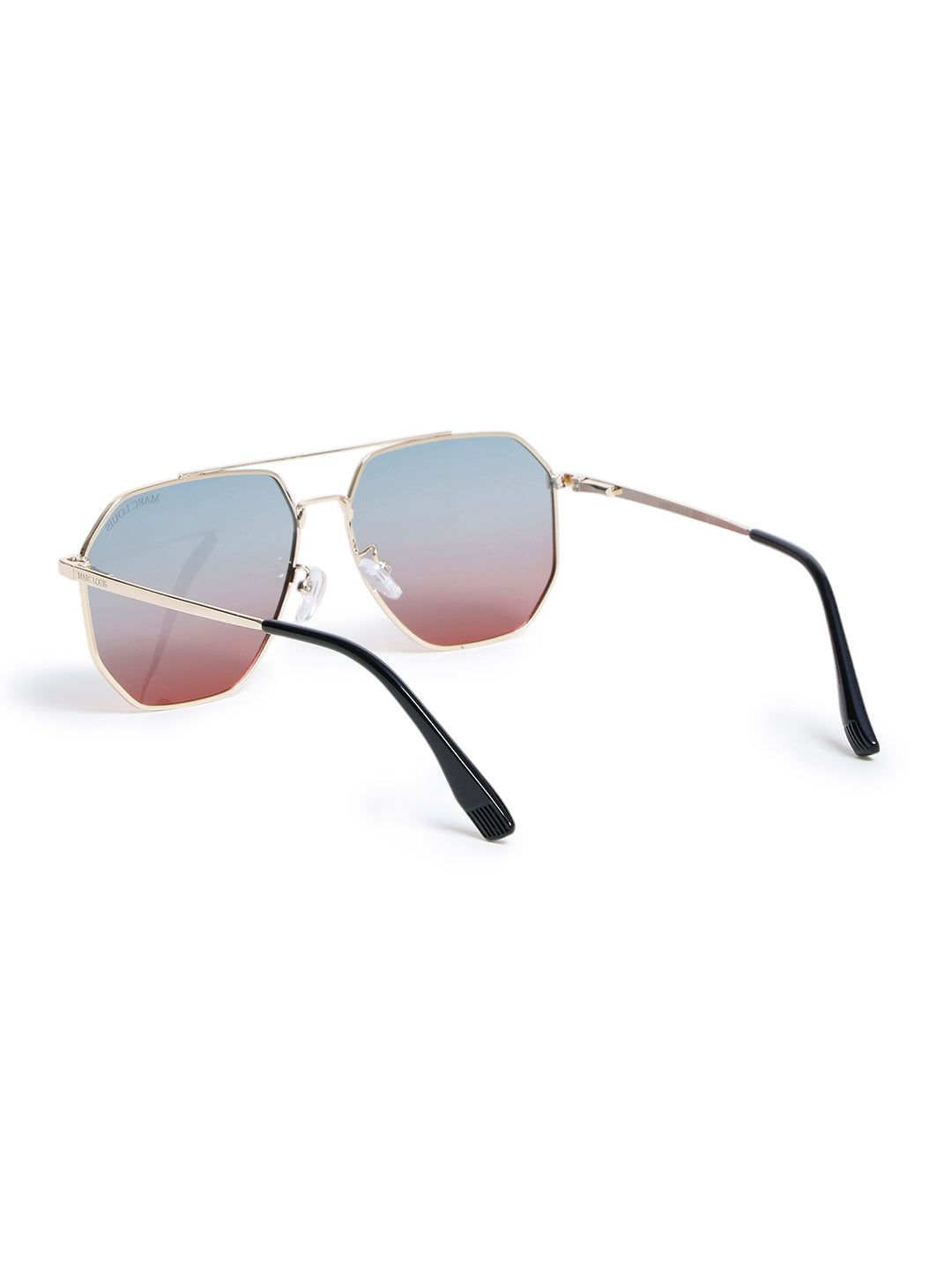 Unisex Square Sunglasses with UV Protected Lens MARC LOUIS 9226 GOLDEN BLACK SG
