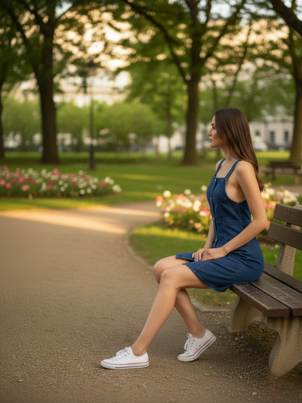 The Effortless Chic Denim A-Line Dress