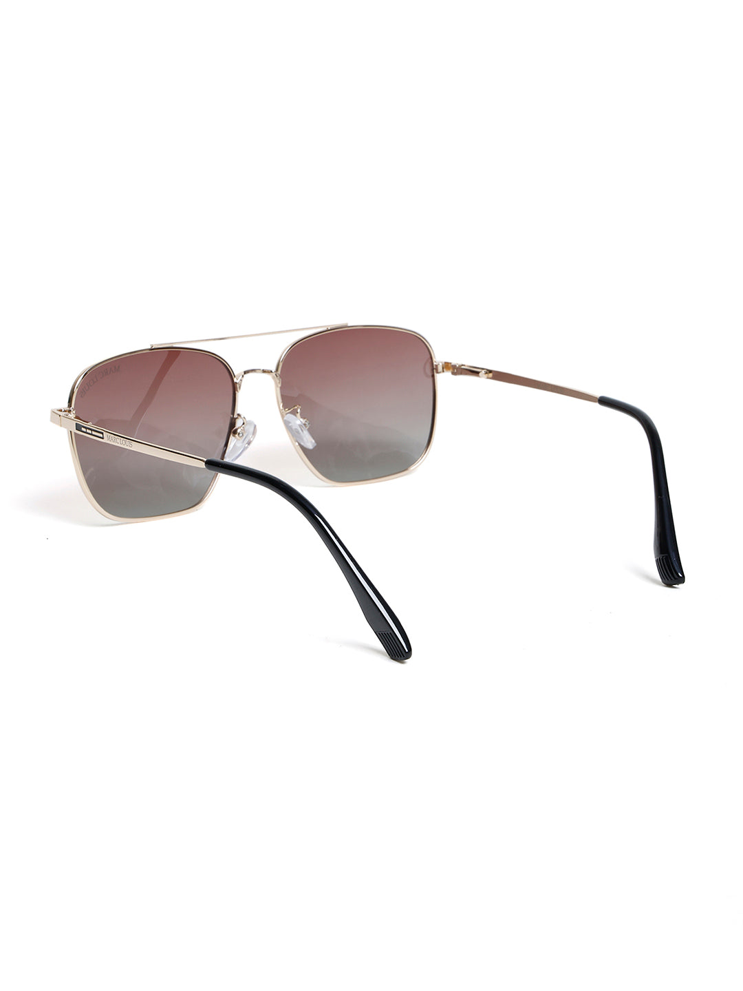 Unisex Square Sunglasses With UV Protected Lens MARC LOUIS 9301 GOLDEN BROWN SG