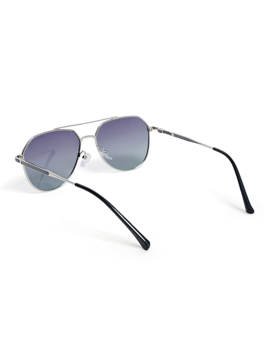Unisex Polarised & UV Protected Aviator Sunglass MARC LOUIS 9163 SILVER BLUE SG
