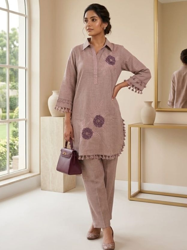 Bloom Grace Embroidered Co-Ord Set