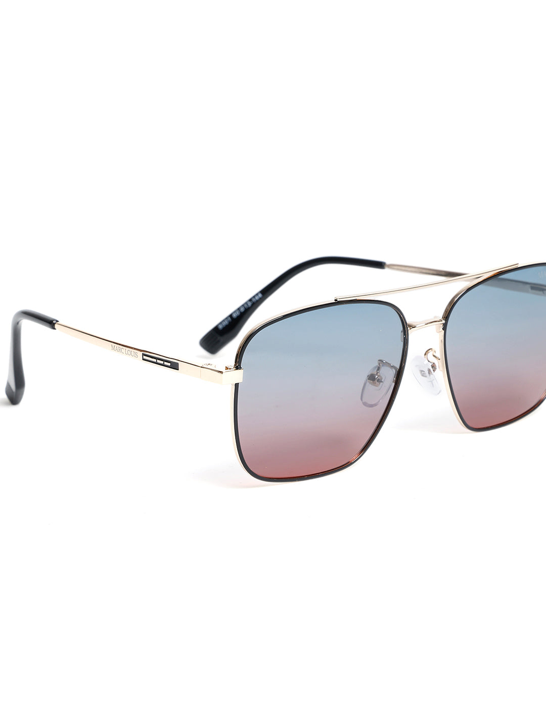 Unisex Polarised and UV Protected Aviator Sunglasses 9301 GOLDEN BLACK PINK SG