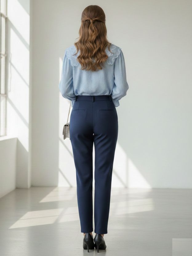 Elegant Embroidered Detail Classic Shirt