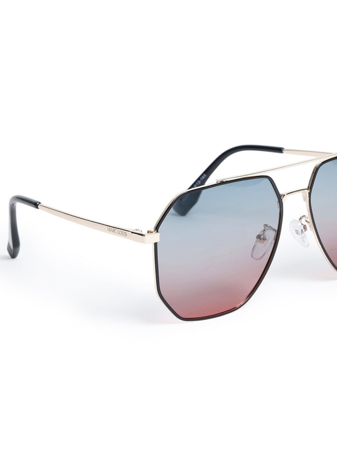 Unisex Square Sunglasses with UV Protected Lens MARC LOUIS 9226 GOLDEN BLACK SG