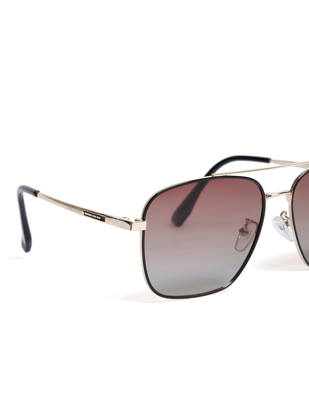 Unisex Square Sunglasses With UV Protected Lens MARC LOUIS 9301 GOLDEN BROWN SG
