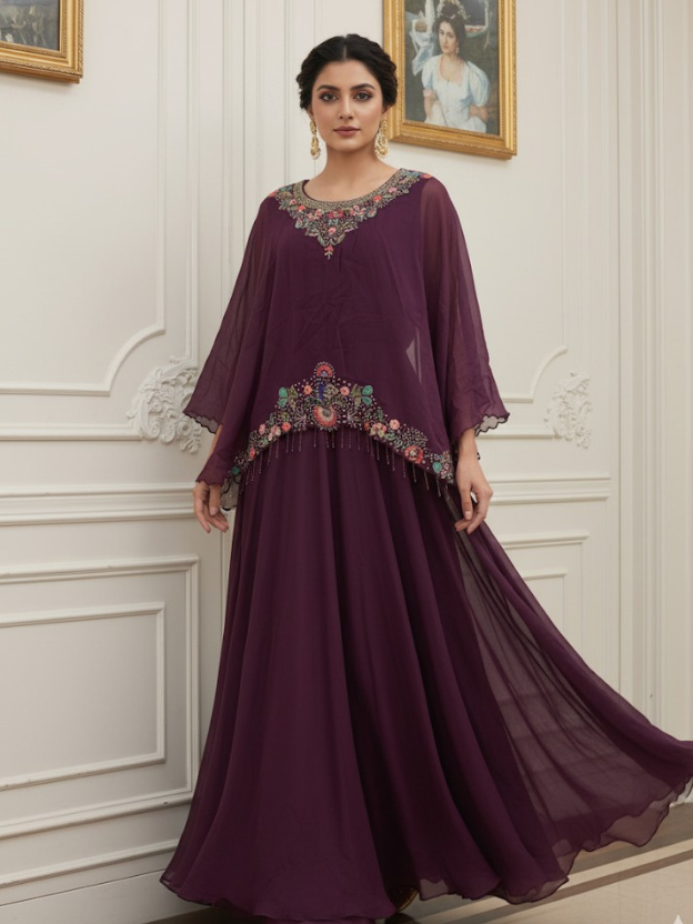 Plum royale kaftan