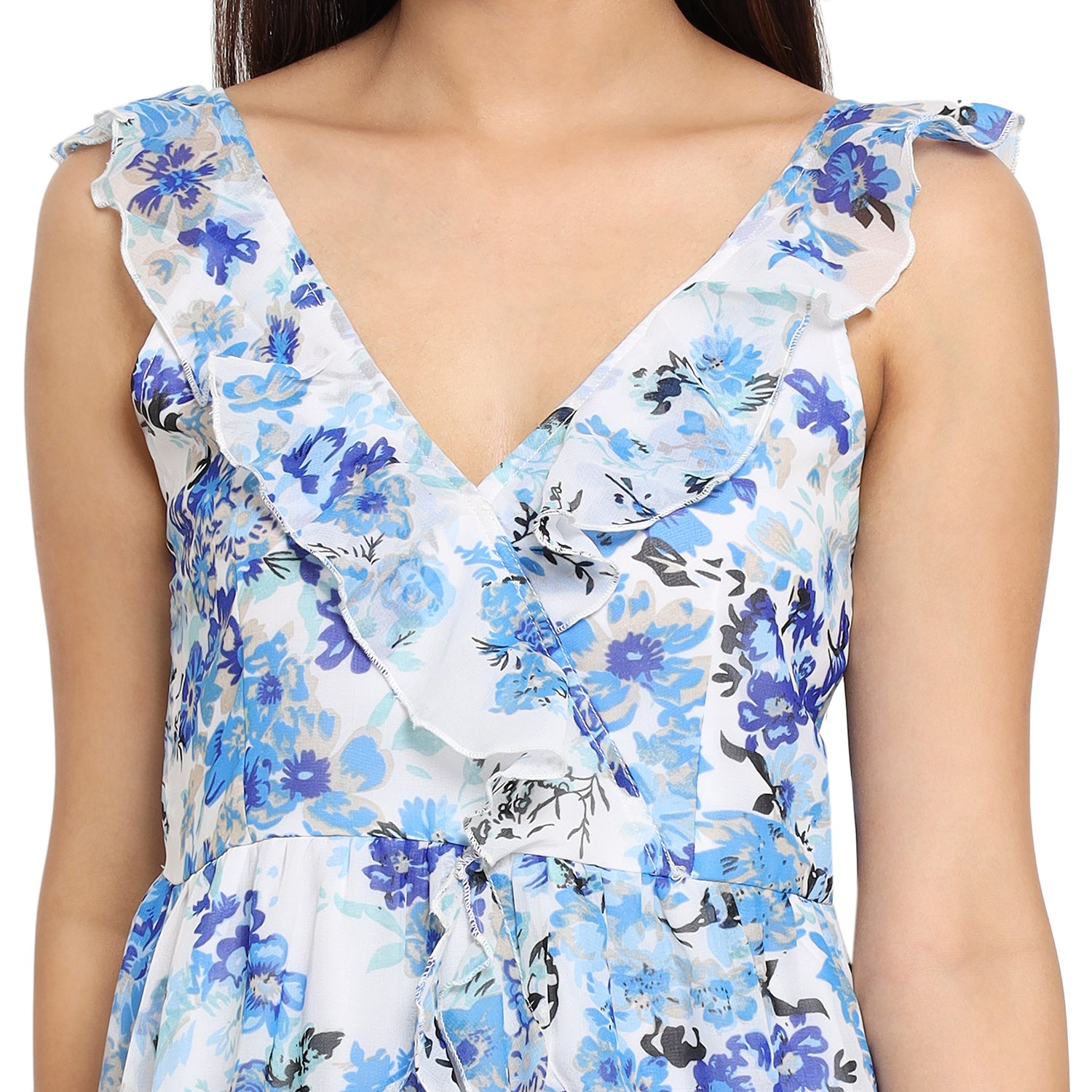 Floral Print Georgette Dress