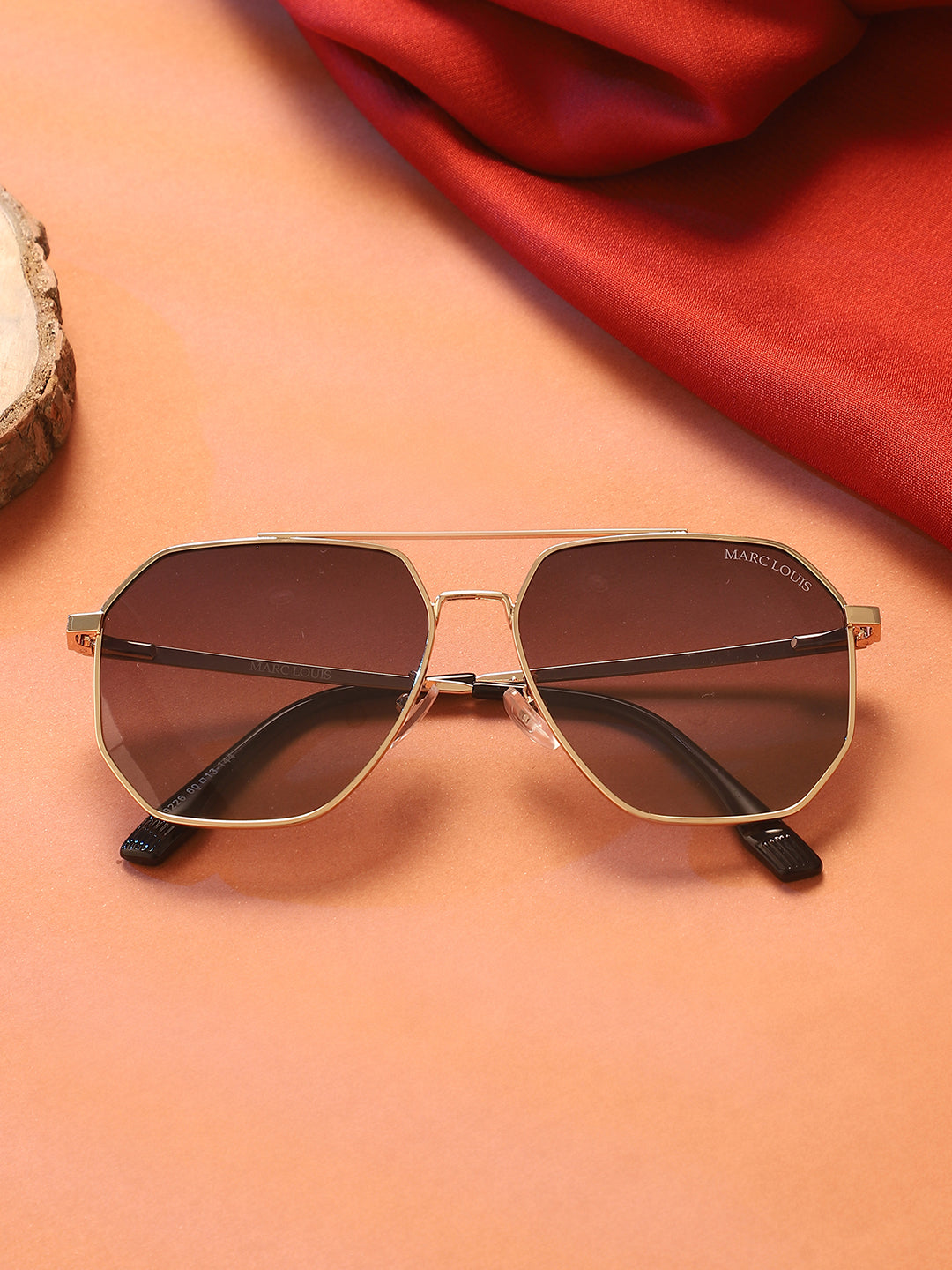 Unisex Aviator Sunglasses with Polarised and UV Protected Lens MARC LOUIS 9226