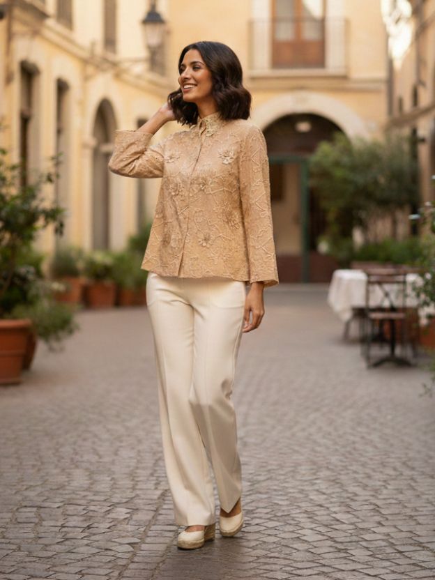 Elegant Textured Statement Shirt