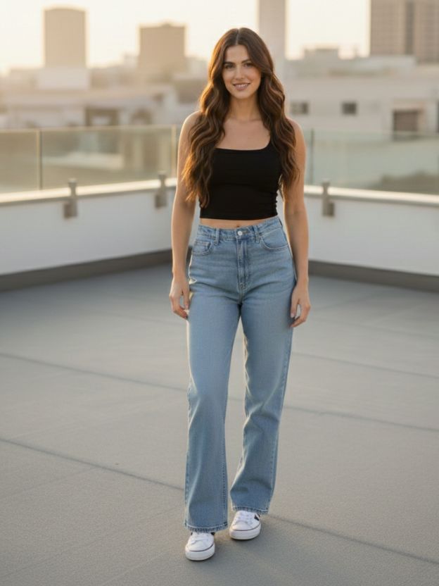 Sleek Square Neck Fitted Crop Top
