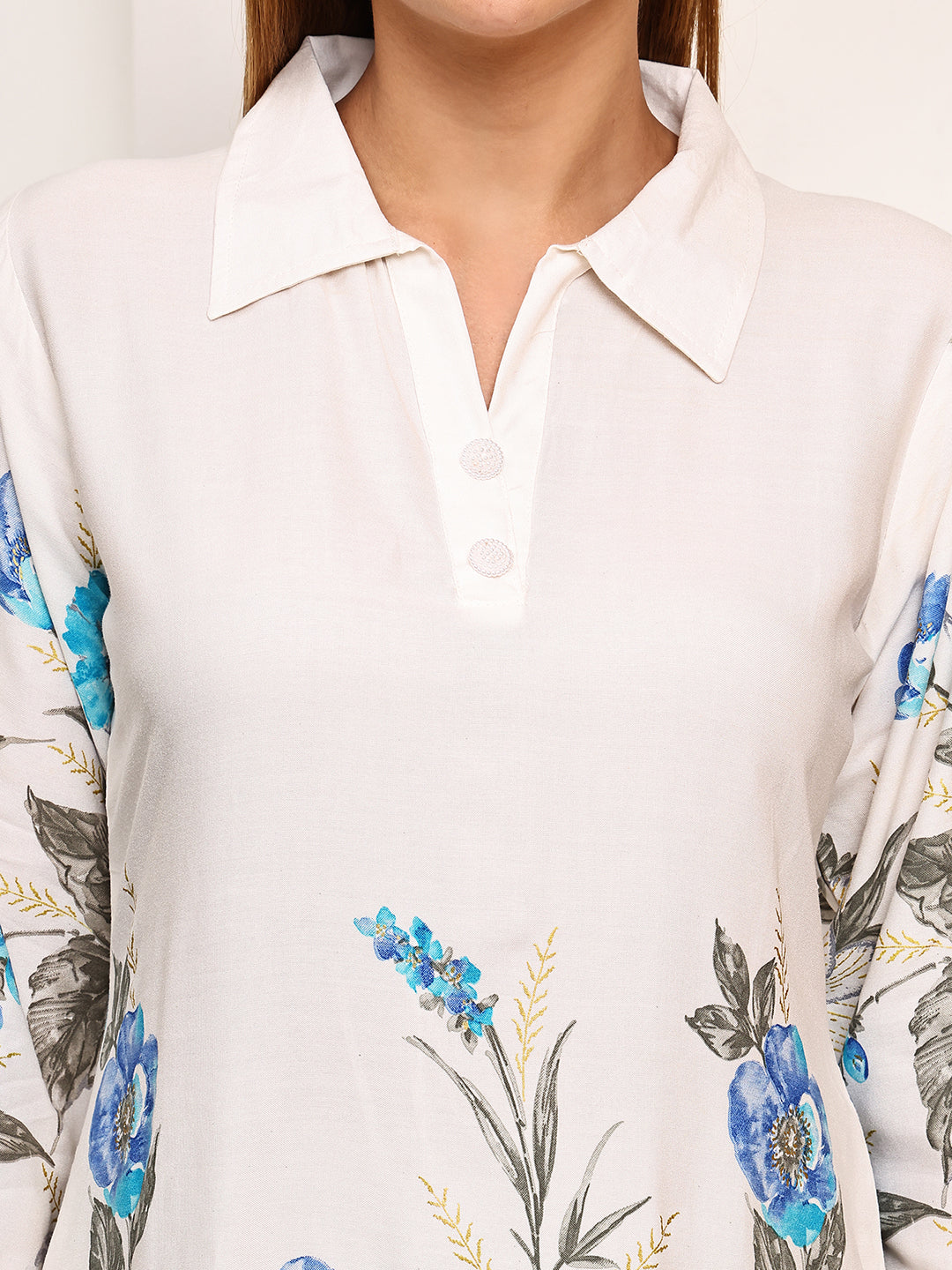 Printed Top With Palazzos Co-Ords