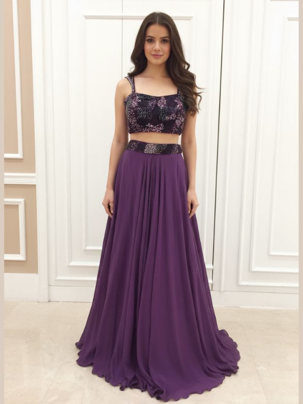 Amethyst Bloom Embellished lehenga