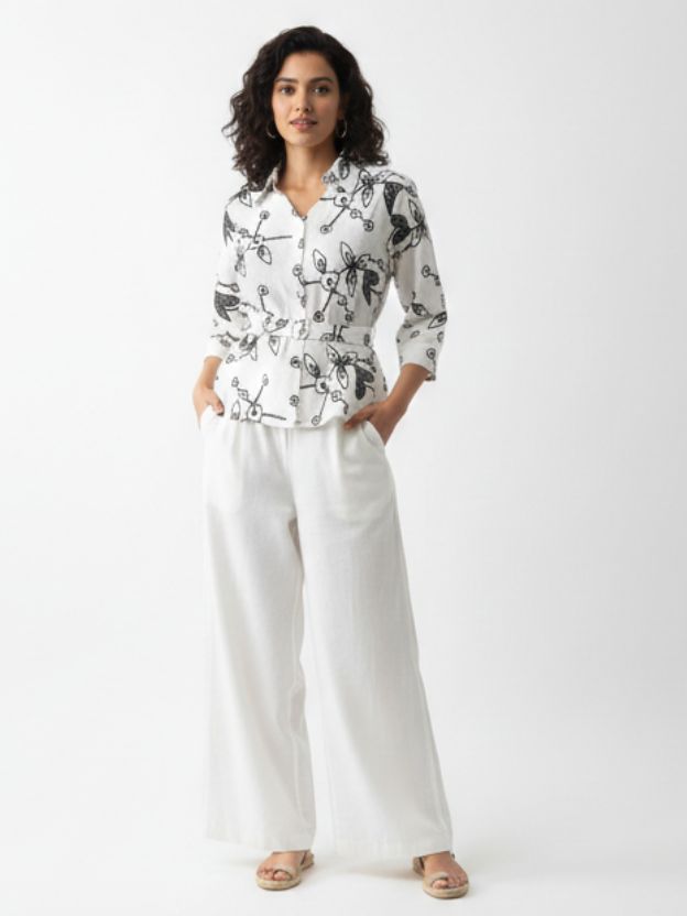 Elegant Printed Co-Ord Set with Tailored Silhouette
