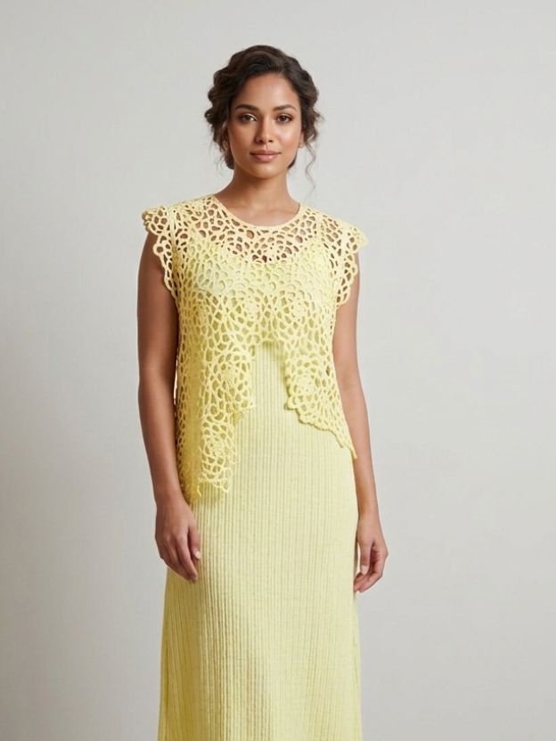 Ethereal Layered Midi Dress