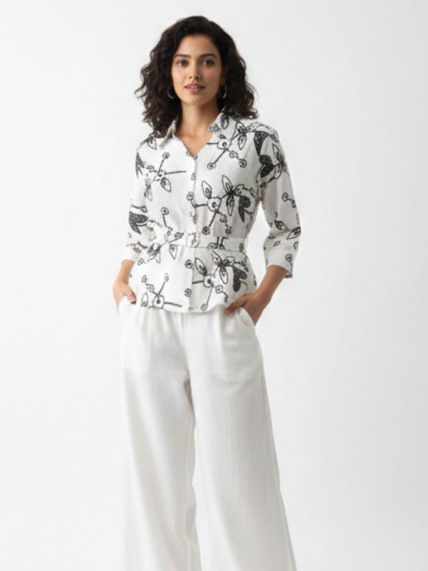 Elegant Printed Co-Ord Set with Tailored Silhouette