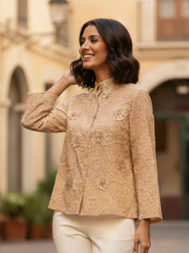 Elegant Textured Statement Shirt