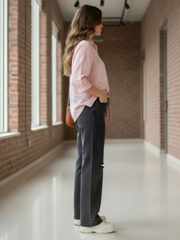 Women’s Embroidered Oversized Shirt