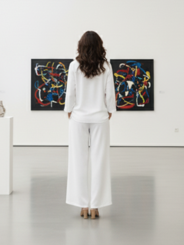 Luxe Co-ord Set With Crochet Coullerr Hand Pocket Detalling