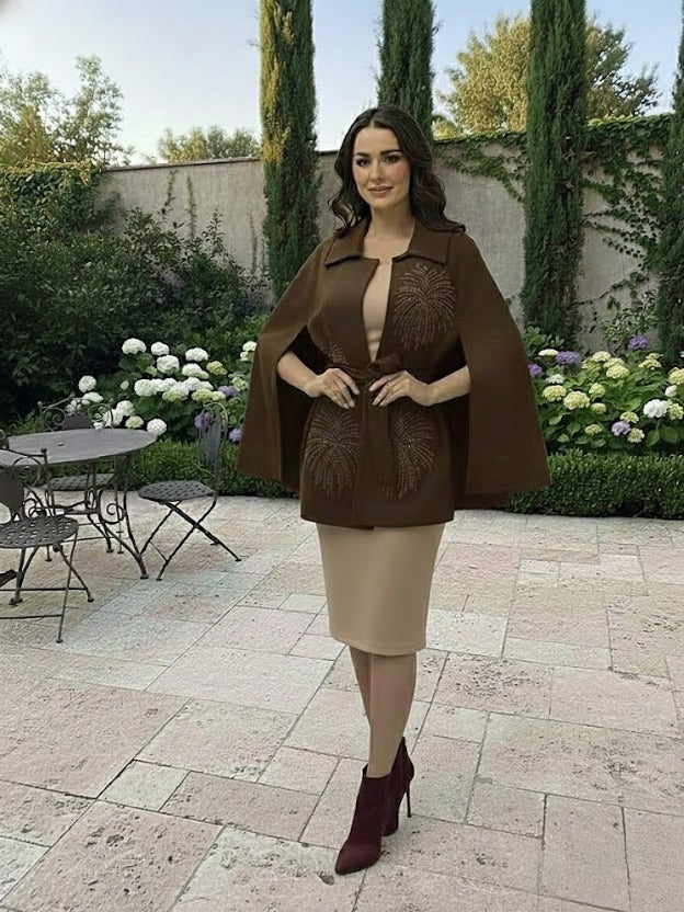 Luxury Embellished Belted Shrug