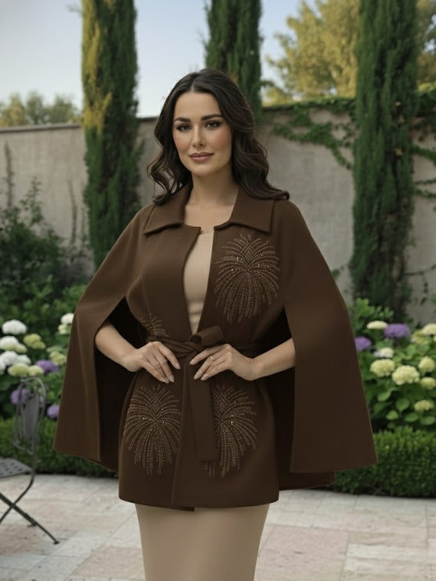 Luxury Embellished Belted Shrug